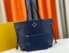 2023 SS التدرج الأزرق المحايد Begie Never MM FULL مصمم حقيبة تسوق نسائية مع حقيبة قابلة للإزالة بسوستة مطبوعة حقيبة حمل وظيفية M46516 M46514
