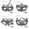 Máscara de metal filigrana com strass Máscara veneziana metade facial Máscara de Halloween Máscaras sensuais Natal Aniversário Prom Suprimentos TH0096