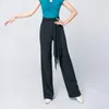 Stage Wear Modern Dance Pants For Women Adult Professional Latin Practice Pantaloni Ballroom Performance Clothes DWY8807