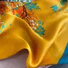 Foulards de luxe Designer arbre écharpe pour femmes printemps doux soie été plage paréo dames longue Protection solaire châle Foulard Femme