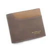 Marque de luxe Mini designer Wallet New Men's Short Gold Stamping Embossing Frosted Three Fold Bag Loose Leaf Wallet mans portefeuilles en cuir véritable