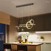 Kronleuchter TRAZOS Nordic Led Spot Anhänger Schwarz Gold Wohnzimmer Tische Essen Essen Dekoration