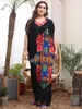 Plus Size Dresses Floral Print Short Sleeve V Neck Maxi Dress Women's Boho Medium Stretch Long