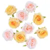 10 cm fleurs artificielles tête soie Rose fleur pour mariage décoration de la maison fausses fleurs bricolage couronne Scrapbook fournitures