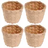 Set di stoviglie 10 pezzi Mini cesto di fiori in bambù Home Storage Premium Arredamento rustico Fatto a mano Decorativo per interni Ragazza Semplice scrivania