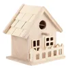 Cages à oiseaux Pet Bird House Nid d'oiseau en bois Suspendu Bird House Boîte de reproduction chaude Cage à oiseaux en bois naturel Birdhouse Boîte en bois Lieu de repos 230625