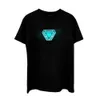 T-shirts pour hommes 2021 nouveau produit homme activé par le son LED fête éclairer EL panneau t-shirt J230625