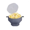 Bols bol à pop-corn seau en Silicone léger de grande capacité avec couvercle résistant à la chaleur fournitures ménagères