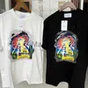 メンズTシャツ本物の写真カサブランカTシャツ宇宙馬宇宙船3Dデジタルプリント半袖3XLコットンルーズTシャツ女性女性J230625