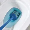 Nouvelle brosse de toilette sans silicone fixée au mur multi-fonctionnelle trois outils de nettoyage avec support ensembles d'accessoires de salle de bain à la maison