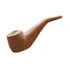 Pipes à fumer pot de sac de tabac sec en bois massif de style ancien, pot de tuyau en métal pour tuyau portable pour hommes