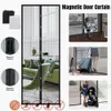 Tende trasparenti Punchfree Strong Magnetic Door Curtain Anti Bug Insect Fly Zanzariera Side Open Style Chiusura automatica Invisible Mesh Garza 230625