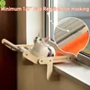 Cat Hammock Sturdy Cat Window Perch Wooden Assembly Hanging Bed Easy Washable Cotton Canvas Multi-Ply Plywood