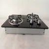 2 Burner LPG Gas Spise Hob Hemtered Glass 380*300*70mm Boat Caravan RV GR-B003