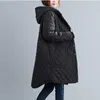 Женские траншеи Coats Casual Cotton's Women's Long Pat Retro Plus Velvet Lose Lose Winter Jacket Этническая мода теплый парк размер XL