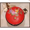 Mediterranean style Jingdezhen ceramic bathroom wash basin art counter hot-sellinghigh quatity Icfou