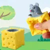 Decompression Toy Stress-relieving pet Cheese mouse cheese pinch fun Stress ball vent squirrel cup prank toy 230625