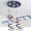 Lustres Led Controle Remoto Astronauta Voador Lustre de Teto Decoração de Quarto Infantil Desenho Animado