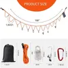 Bad Hangers Outdoor Camping Lanyard Hanger Camping Opslag Band met LED Strip Verlichting 16ft Verstelbaar Voor Opknoping Hangmat Tent 230625