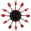 Wall Clocks Home Decorations Noiseless Stainless Steel Cutlery Knife And Fork Spoon Clock Kitchen Restaurant Decor
