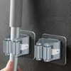 Novo 1/2/3 pçs de alta qualidade rack de armazenamento doméstico banheiro sucção pendurado ganchos de tubo montado na parede organizador de esfregão titular escova cabide de vassoura