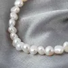 Beaded Halsband verkliga naturliga barock sötvatten pärlchoker halsband för kvinnor tjej gåva populär aa 8 9mm smycken Hengsheng 230613