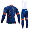 Conjuntos de roupas de ciclismo Fantini Man pro team inverno conjunto de roupas de ciclismo manga longa terno de competição de lã maillot ciclismo hombre invierno roupas MTBHKD230625