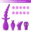 Vibrazione del tallone a 10 frequenze per le donne Set da 5 pezzi Lingua flirtante punto G e bastoncino da massaggio vestibolare Sconto del 75% Vendite online