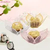 Gift Wrap 50pcs Laser Cut Leaf Candy Bar Wedding Favor Chocolate Baby Shower Party Box Decoration 230625