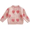 Barboteuses motif bébé combinaison fille printemps et automne pull amour imprimer veste amour imprimer combinaison deux pièces costume 230625