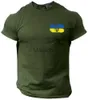 Heren T-shirts Oekraïne Drietand Vlag Wapenschild Militaire Mannen TShirt Korte Mouw Casual Katoen EEN Zomer T Shirts J230625