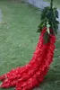 Lista de flores decorativas extra longa artificial hortênsia flor de seda glicínias videiras jardim casa pendurar na parede rattan para casamento