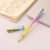 Pc Gradiënt Balpen Luxe Leuke Bruiloft Rose Goud Metaal Briefpapier School Office Supply Hoge Kwaliteit Metallic Gel Pennen