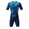 Racing Sets Pro Men's Cycling Skinsuit Summer Navy Turquoise Jumpsuit Short Sleeve Speedsuit Macaquinho Ciclismo Tri Suit Mtb Road Bike