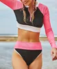 Tweedelige Scheidt 2023 Zwempak Met Lange Mouwen Vrouwelijke Surfen Badmode Vrouwen Tweedelige Rashguard Duikkleding Strandkleding Zwemmen Zwemmen Zwempak 230621