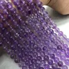 Lösa ädelstenar pärlor lavendel ametist runda 4/6/8/10mm grossist för DIY smycken halsband 36 cm