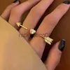 Band Rings New Style Cupid Heart Arrow Rings For Women Adjustable Two Finger Ring Zircon Charm Jewelry Wedding Couple Gifts BFF x0625