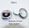 Round Round Sould Diamond Display Box عالي الجودة الأحجار الكريمة المعدنية الحالات منظم التخزين الماس مربع هدايا الفضة السوداء الذهب JL1293