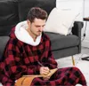 2023 Super Lange Flanell Decke mit Ärmeln Winter Hoodies Sweatshirt Frauen Männer Pullover Fleece Riesen TV Decke Übergroßen Neue