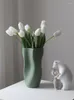 Vasen Weiß Grün Keramik Vase Tabletop Decor Nordic Kreative Moderne Kunst Blumen Design Große Wohnzimmer Dekoration Zubehör