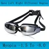 Brille Erwachsene Professionelle Myopie Schwimmen Goggs Männer Arena Dioptrien Schwimmen Brillen Anti Fog Schwimmen Gläser Natacion Wasser Gläser AA230530