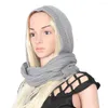 Scarves Unique Scarf Shawl Soft Practical Hooded Solid Color Skin-friendly