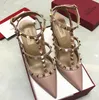 2023 Kobiety buty wysokie obcasy sandał z nitami 6 cm 8 cm 10 cm seksowne cienkie obcasy sandały v