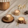 Bougeoirs Creative Décoration de la maison Bougeoir en bois Accessoires Table Centre de table Candlelit Dinner Room Decor Cadeau de mariage