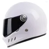 Capacetes de motocicleta Capacete Vintage Retro Feminino Branco Moto Full Face Personality Motorbike Motor Motocross Riding Capacete Scooter