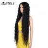 Synthetic Lace Wig 40 Inch Long Deep Wavy Curly Wigs For Women Blonde Full Lace Wig Blonde Lace Wig Cosplay 230524