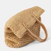 Women's Bag Summer Simple Big Bag Woven Bag Seaside Vacation Beach Bag Straw Woven Bag Crochet Shoulder Bag 230310