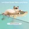 Cat Hammock Sturdy Cat Window Perch Wooden Assembly Hanging Bed Easy Washable Cotton Canvas Multi-Ply Plywood