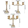 Bandlers C63B Metal Luxury Luxury Candlestick Fashion Wedding Stand 1/3/5 ARM