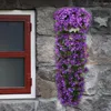 Decorative Flowers Violet Artificial Flower Party Decoration Simulation Basket Day Without Balcony Wedding Wall Valentine's Home Ha Y4Y7